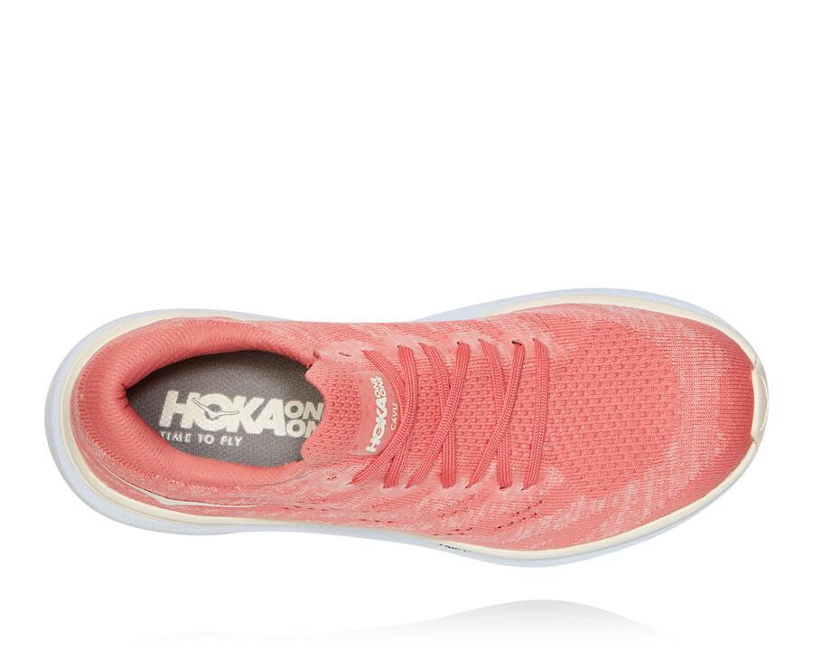 Hoka One One Walking Shoes Womens Orange/White - Cavu 3 - 68503LKSN